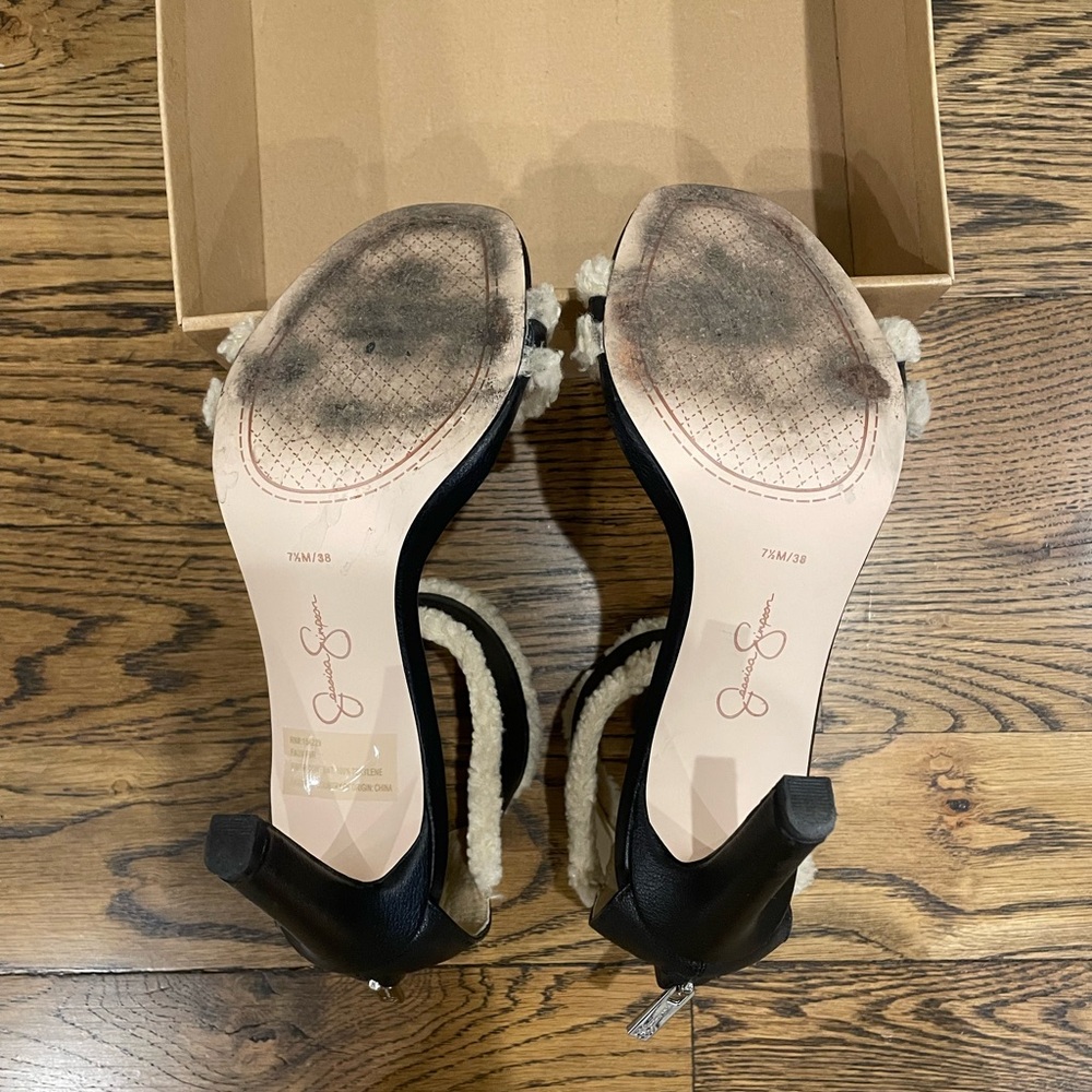 Jessica Simpson Cylia faux shearling cuff sandals - Picture 6 of 10